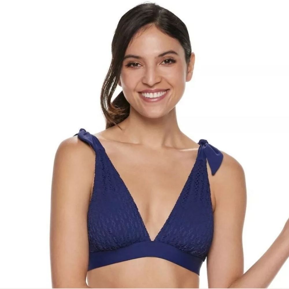 Tie -shoulder Crochet Lace Bralette BIKINI Top